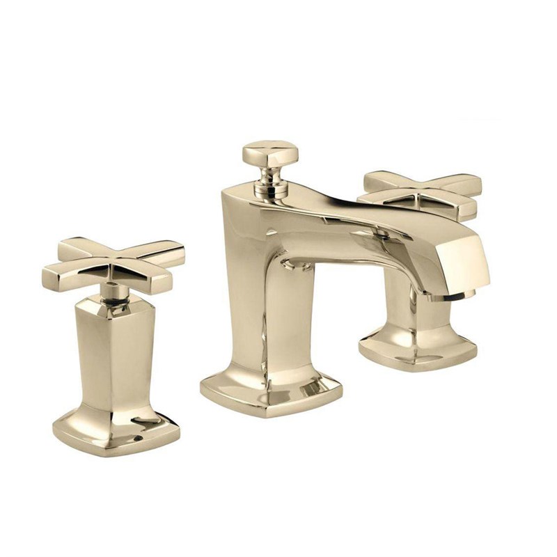 Kohler Bathroom Sink Faucet with Double Cross Handle in French Gold